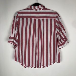 J. Crew Tops - J. Crew Vertical Candy Stripe Button Down Top Red J. Crew Tops - J. Crew Vertical Candy Stripe Button Down Top Red